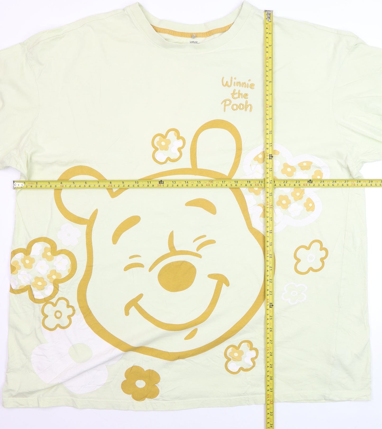 Primark Women Yellow Winnie the Pooh 2XL Relaxed Cotton T-Shirt
