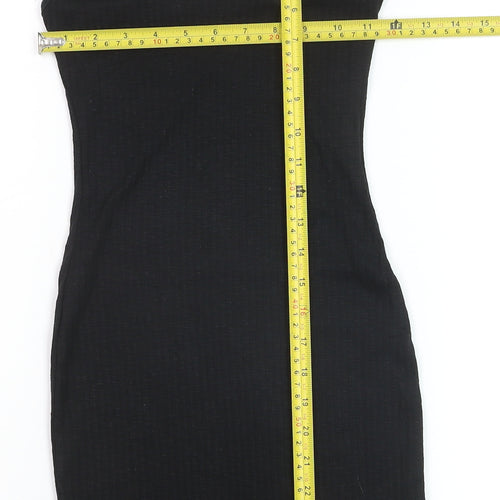 Missguided Women's Black Bodycon Jersey Stretch Dress Size 6