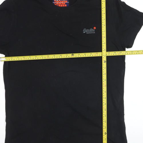 Superdry Men's Black Orange Label Classic Cotton Crew Neck T-Shirt XL