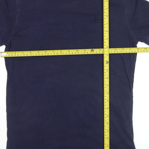 Superdry Men's Navy Blue Crew Neck Cotton T-Shirt M