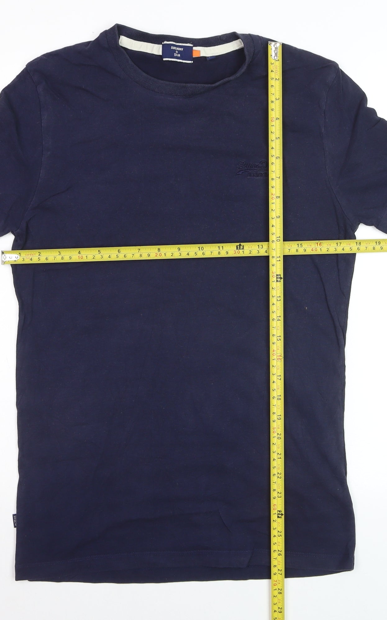 Superdry Men's Navy Blue Crew Neck Cotton T-Shirt M