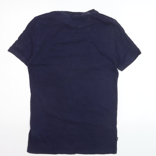 Superdry Men's Navy Blue Crew Neck Cotton T-Shirt M