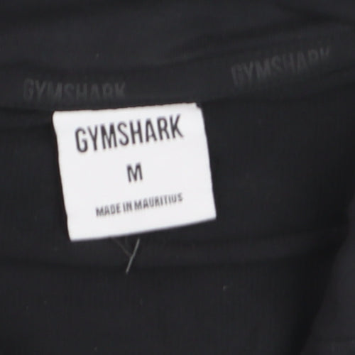 Gymshark Women's Black 1/4 Zip Cropped Pullover Sweatshirt Size M