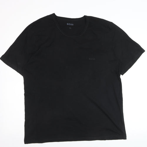 BOSS Men's Black 2XL Crew Neck Cotton T-Shirt