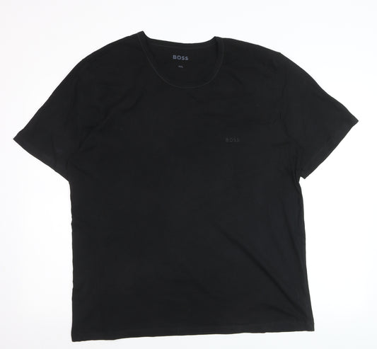 BOSS Men's Black 2XL Crew Neck Cotton T-Shirt