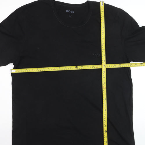 BOSS Men's Black 2XL Crew Neck Cotton T-Shirt