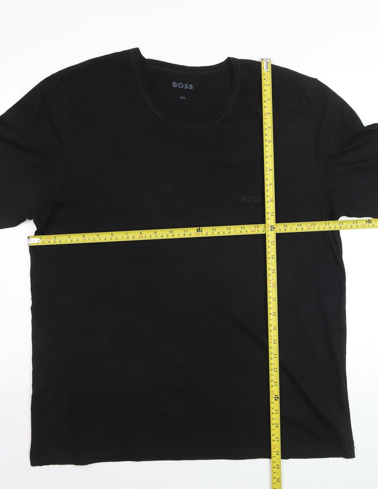 BOSS Men's Black 2XL Crew Neck Cotton T-Shirt