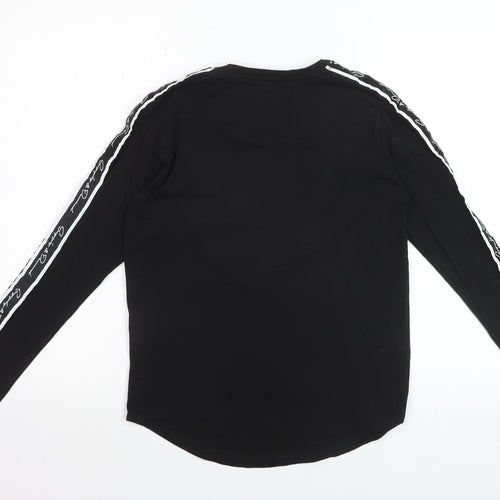 Supply & Demand Boys Black Long Sleeve Graphic Logo T-Shirt 12-13 Years