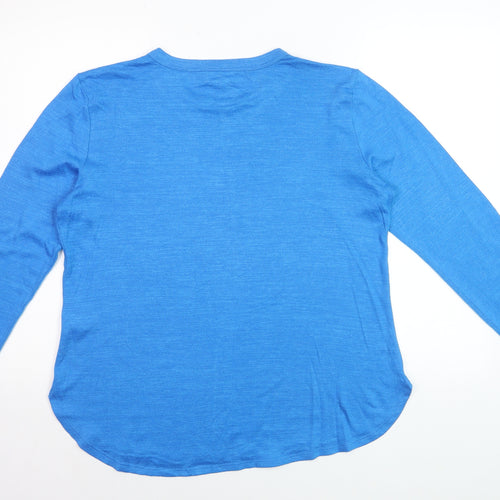 Banana Republic Women's Blue Long Sleeve Jersey T-Shirt Size L