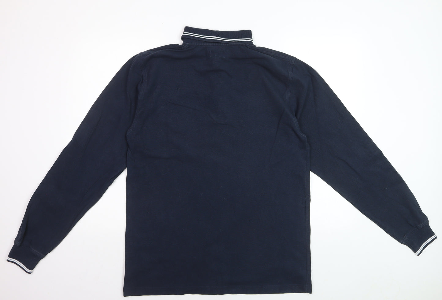Rolex Men’s Blue Long Sleeve Polo Shirt Size L Nautical Embroidered