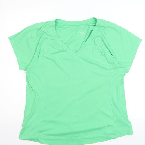 Old Navy Active Women's Green V-Neck Short Sleeve T-Shirt XL