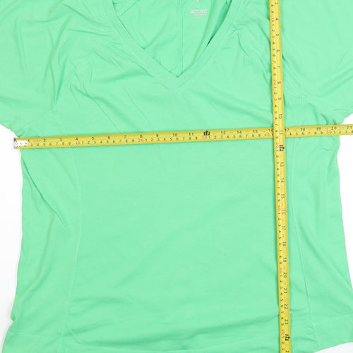 Old Navy Active Women's Green V-Neck Short Sleeve T-Shirt XL