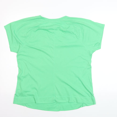 Old Navy Active Women's Green V-Neck Short Sleeve T-Shirt XL