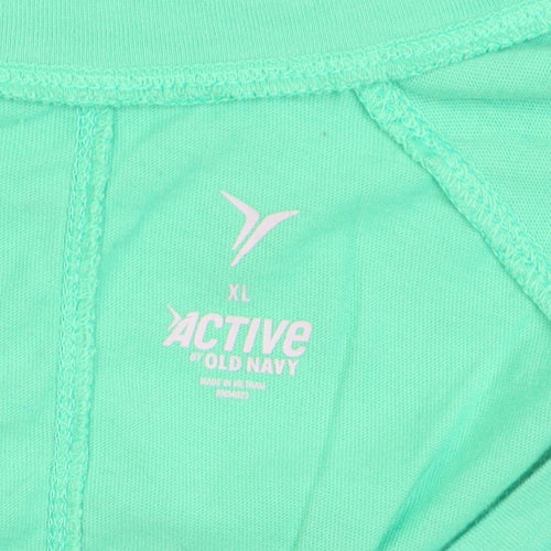 Old Navy Active Women's Green V-Neck Short Sleeve T-Shirt XL