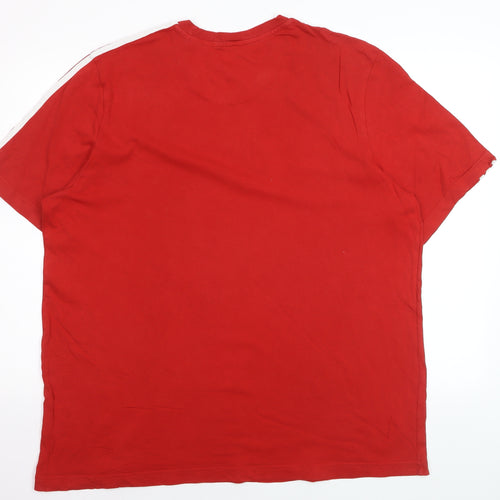 Adidas Men's Red XL Short Sleeve Crew Neck Sports T-Shirt
