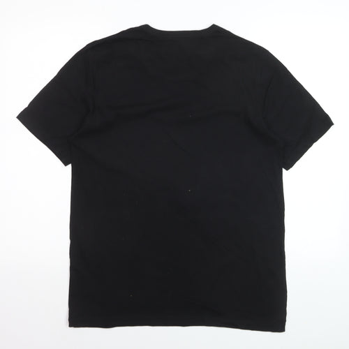 Hugo Boss Men's Black Cotton Crew Neck Short Sleeve T-Shirt L