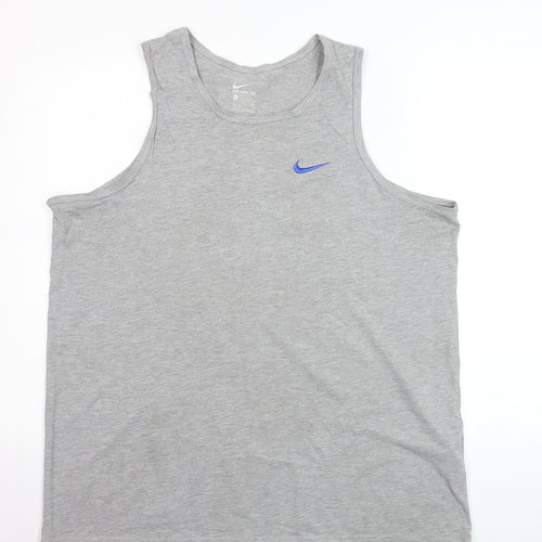 Nike Men's Grey Tank Top XL Athletic Fit Gym Wear