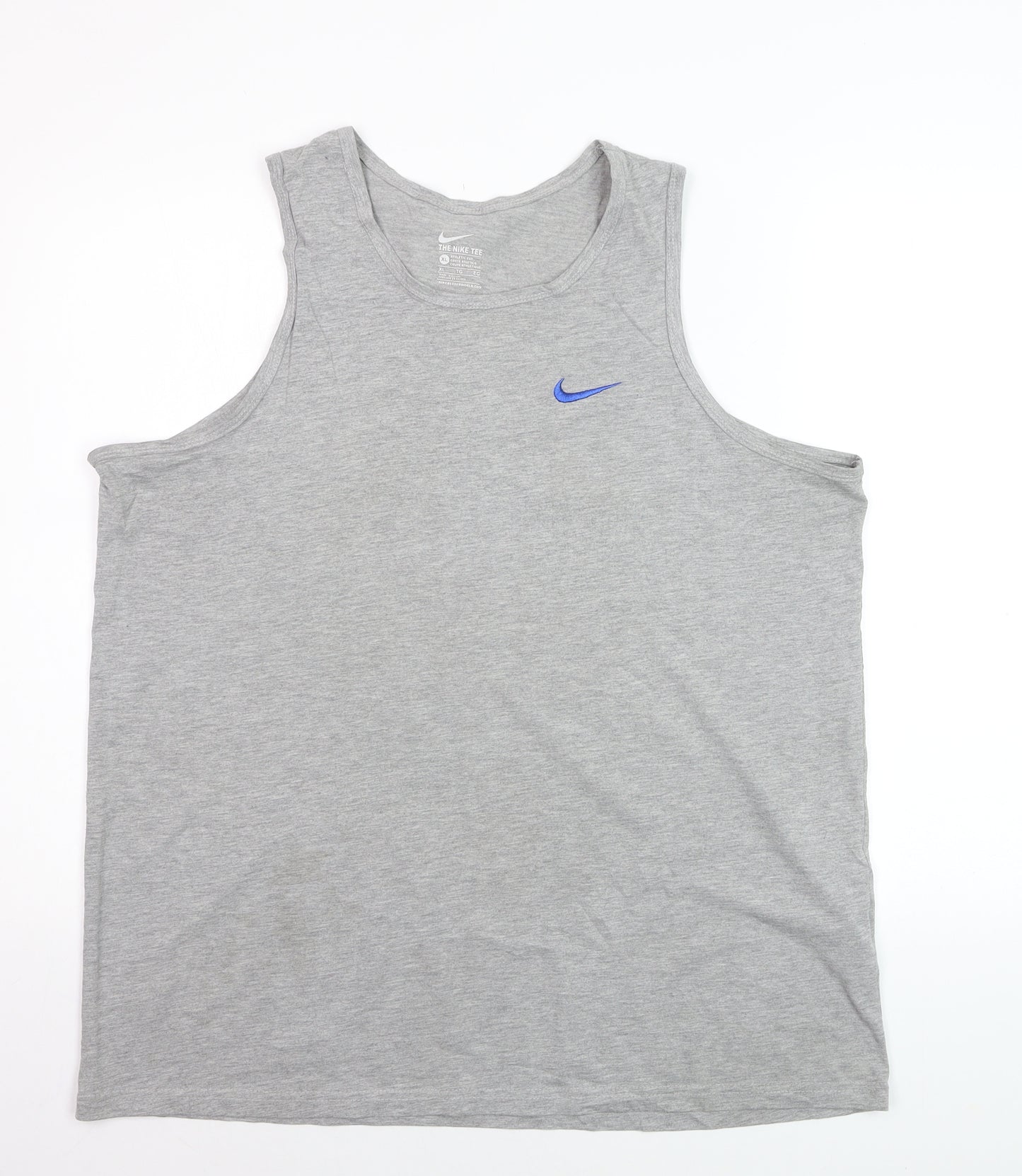 Nike Men's Grey Tank Top XL Athletic Fit Gym Wear