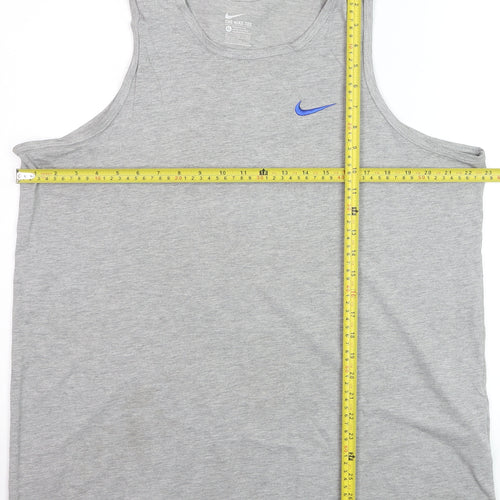 Nike Men's Grey Tank Top XL Athletic Fit Gym Wear