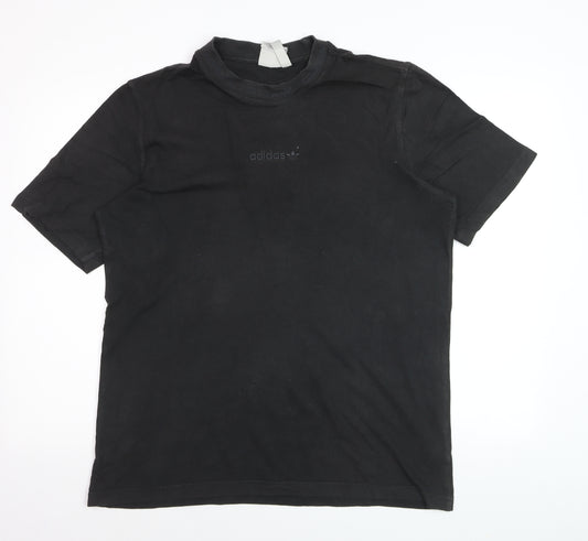 Adidas Men's Black Crew Neck Short Sleeve T-Shirt Size M
