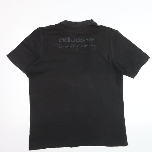 Adidas Men's Black Crew Neck Short Sleeve T-Shirt Size M