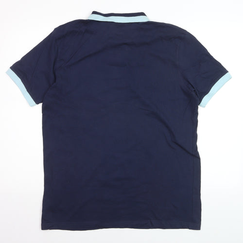 McKenzie Men's Blue Polo Shirt M Regular Fit Short Sleeve