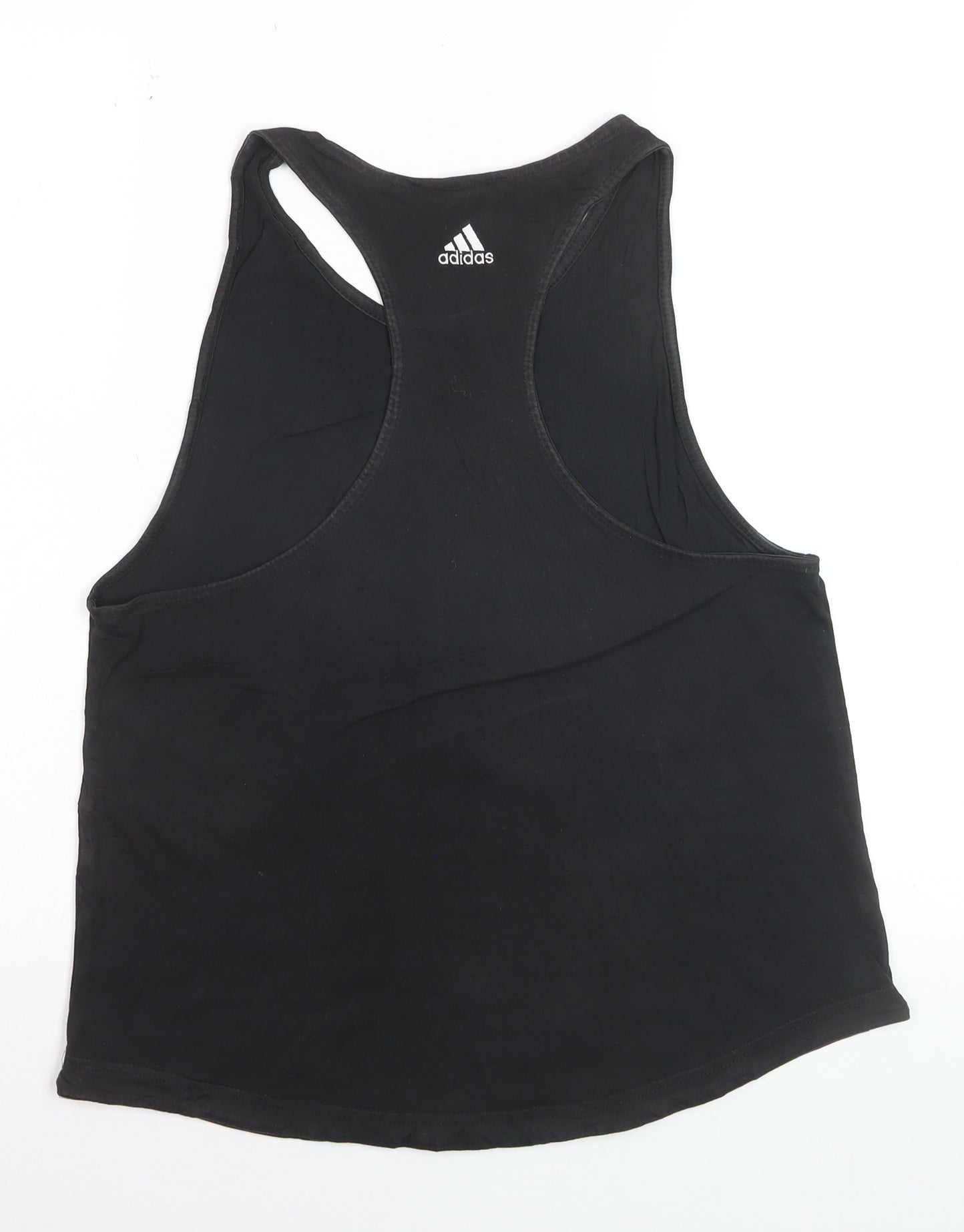 Adidas Womens Black Racerback Tank Top Size 12-14 Gym Training