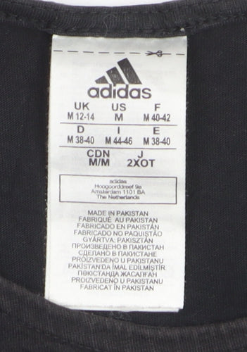 Adidas Womens Black Racerback Tank Top Size 12-14 Gym Training