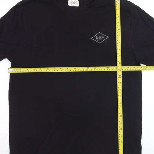 Lee Cooper Men's Black Cotton Crew Neck Short Sleeve T-Shirt L