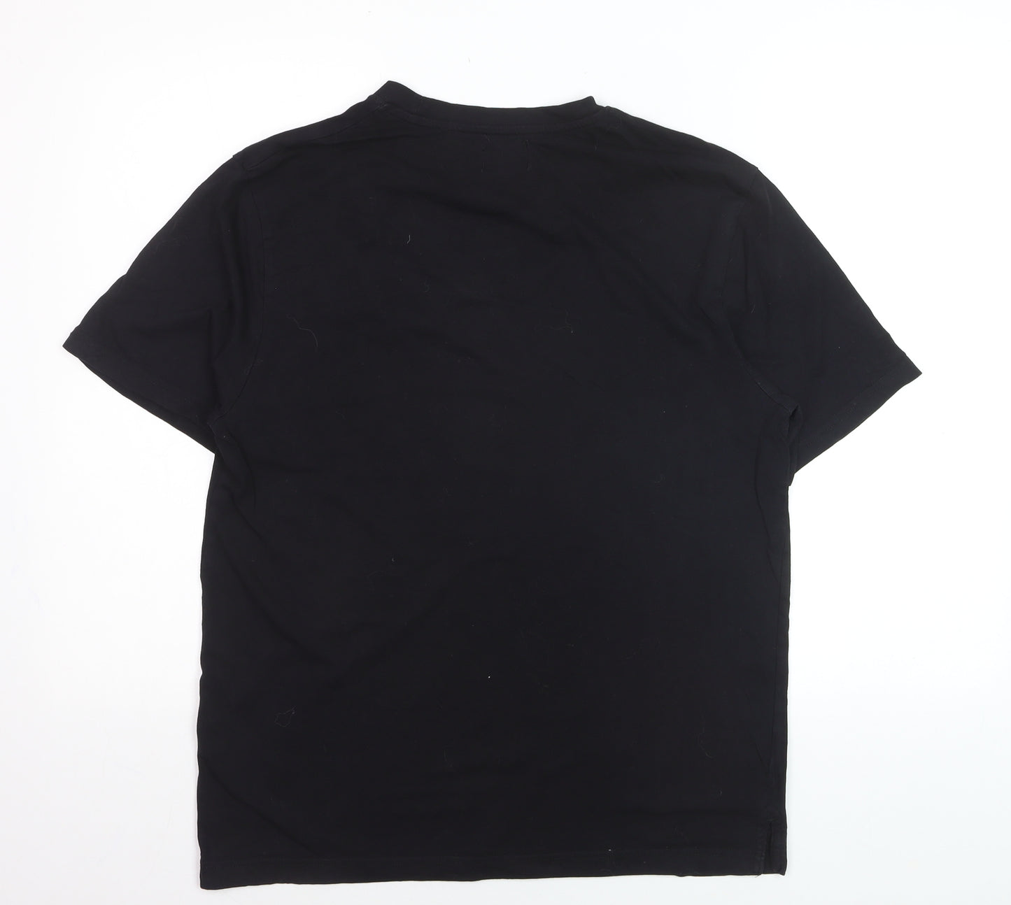 Lee Cooper Men's Black Cotton Crew Neck Short Sleeve T-Shirt L