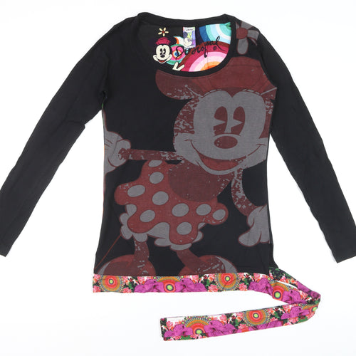 Desigual Women's Multicoloured Cartoon Long Sleeve Tunic Top M