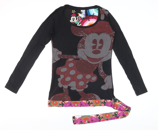 Desigual Women's Multicoloured Cartoon Long Sleeve Tunic Top M