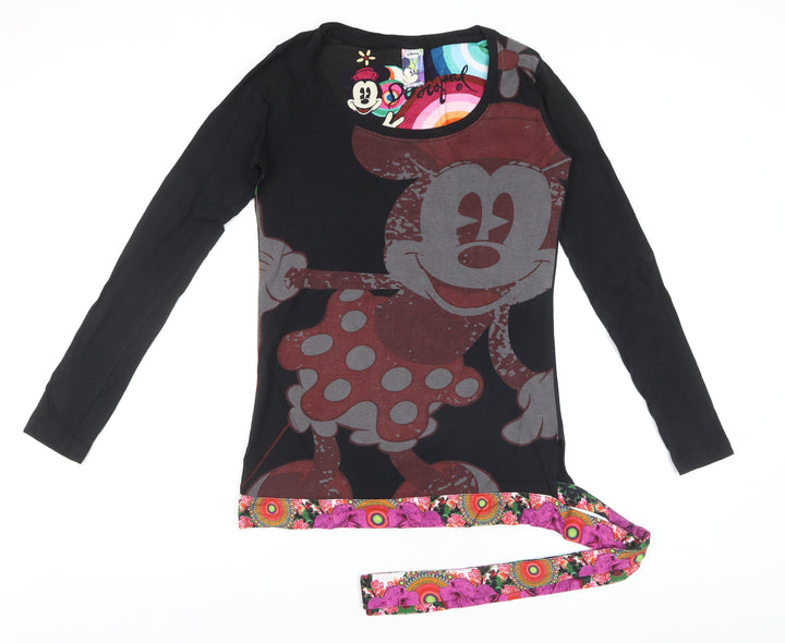 Desigual Women's Multicoloured Cartoon Long Sleeve Tunic Top M