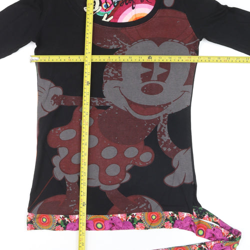 Desigual Women's Multicoloured Cartoon Long Sleeve Tunic Top M