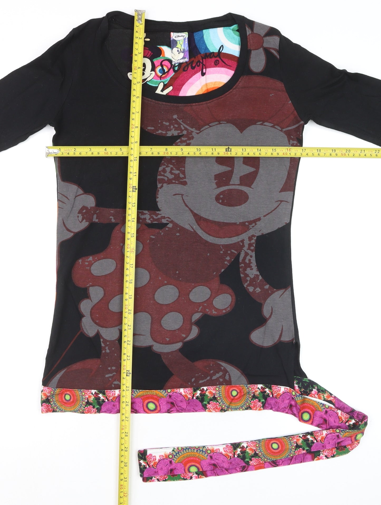 Desigual Women's Multicoloured Cartoon Long Sleeve Tunic Top M