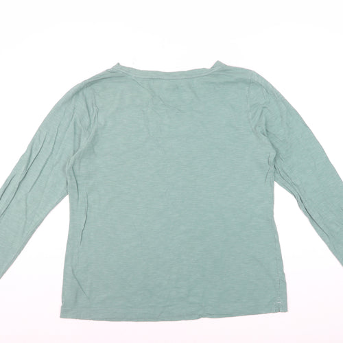 FatFace Womens Green Long Sleeve Cotton T-Shirt Size 16