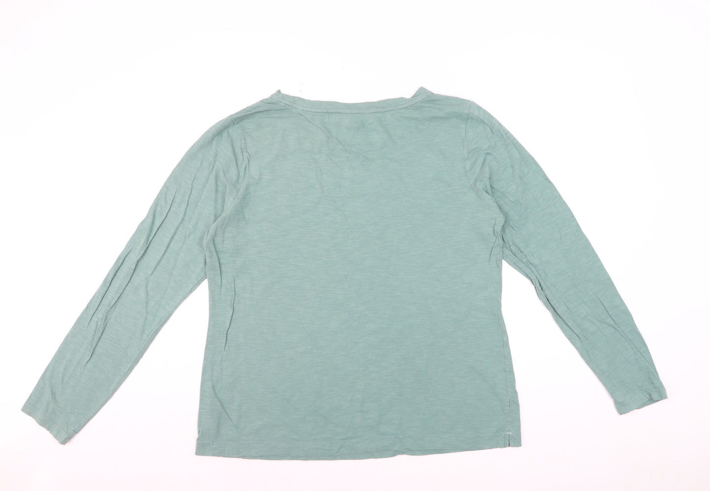 FatFace Womens Green Long Sleeve Cotton T-Shirt Size 16
