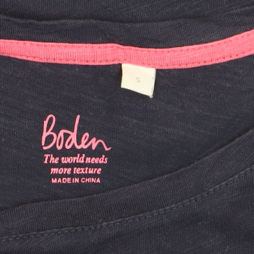 Boden Women’s Blue Cotton Short Sleeve Basic T-Shirt Size S