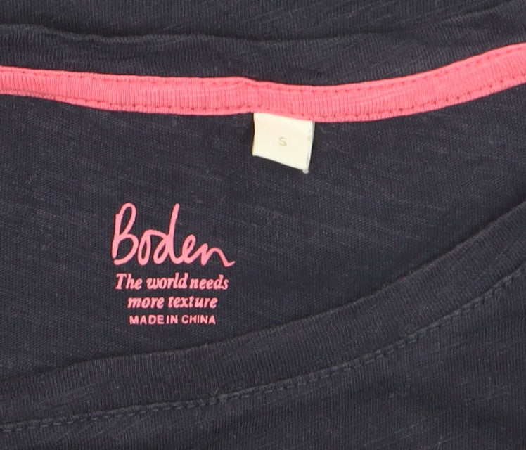 Boden Women’s Blue Cotton Short Sleeve Basic T-Shirt Size S