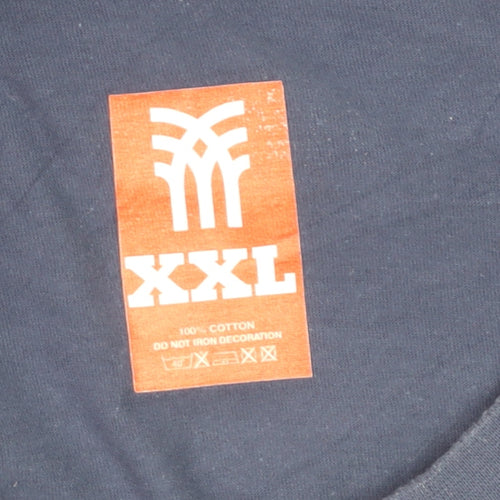Fenchurch Men's Blue 2XL Cotton Logo Crew Neck Short Sleeve T-Shirt