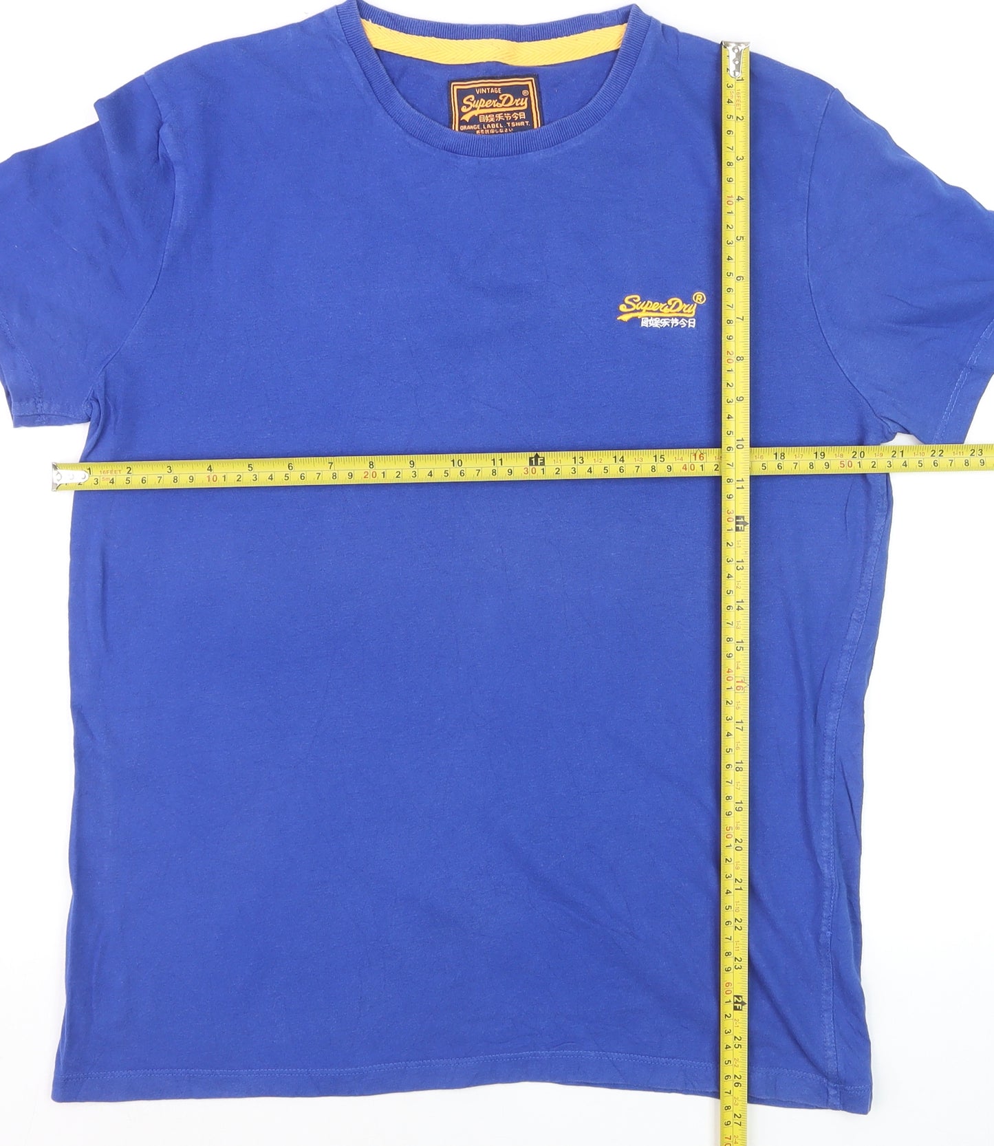 Superdry Men's Blue Vintage Logo Crew Neck T-Shirt Size L