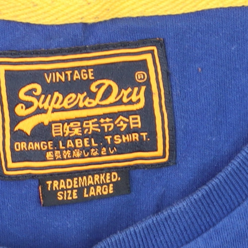 Superdry Men's Blue Vintage Logo Crew Neck T-Shirt Size L