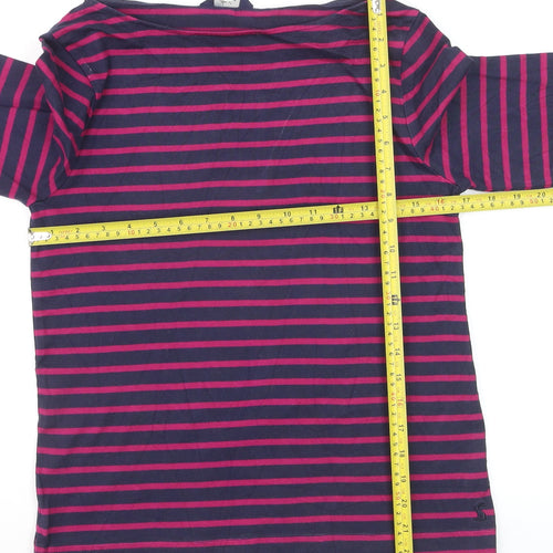 Joules Women's Multicoloured Striped Long Sleeve Cotton Top Size 6