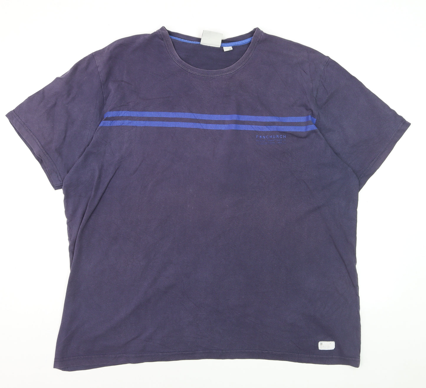 Fenchurch Men’s Blue XL Crew Neck Cotton T-Shirt