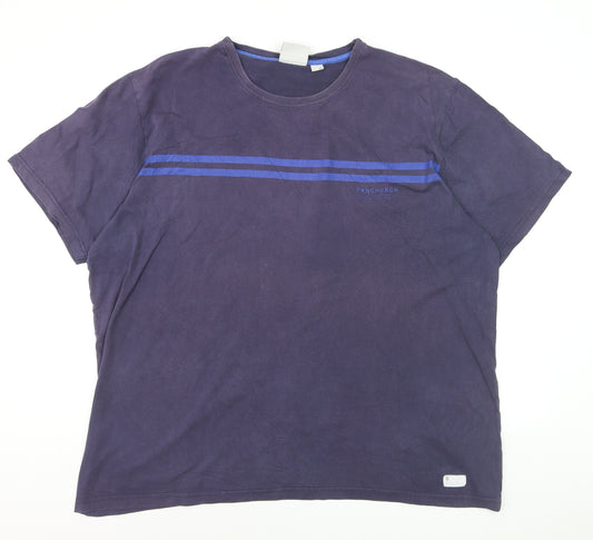 Fenchurch Men’s Blue XL Crew Neck Cotton T-Shirt