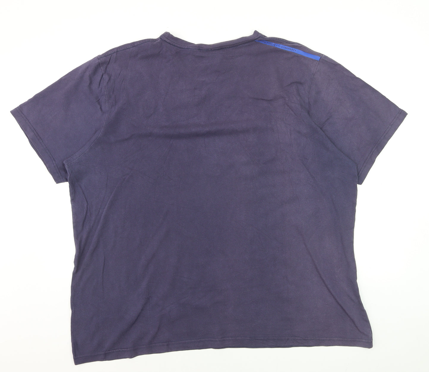 Fenchurch Men’s Blue XL Crew Neck Cotton T-Shirt