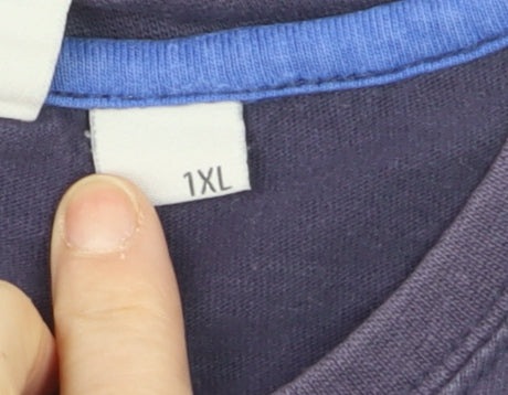 Fenchurch Men’s Blue XL Crew Neck Cotton T-Shirt
