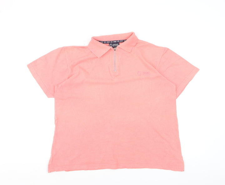 Sprint Leisure Women's Pink Cotton Polo Shirt Size 10/12