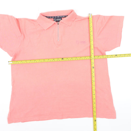 Sprint Leisure Women's Pink Cotton Polo Shirt Size 10/12