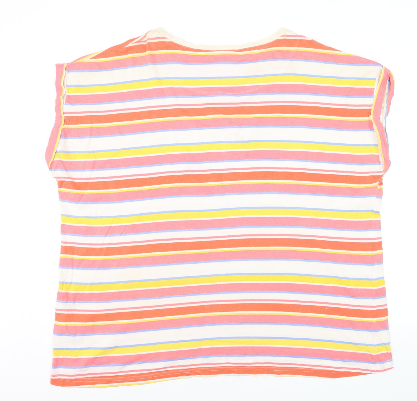 Capsule Women's Multicoloured Striped Cotton T-Shirt Size 28